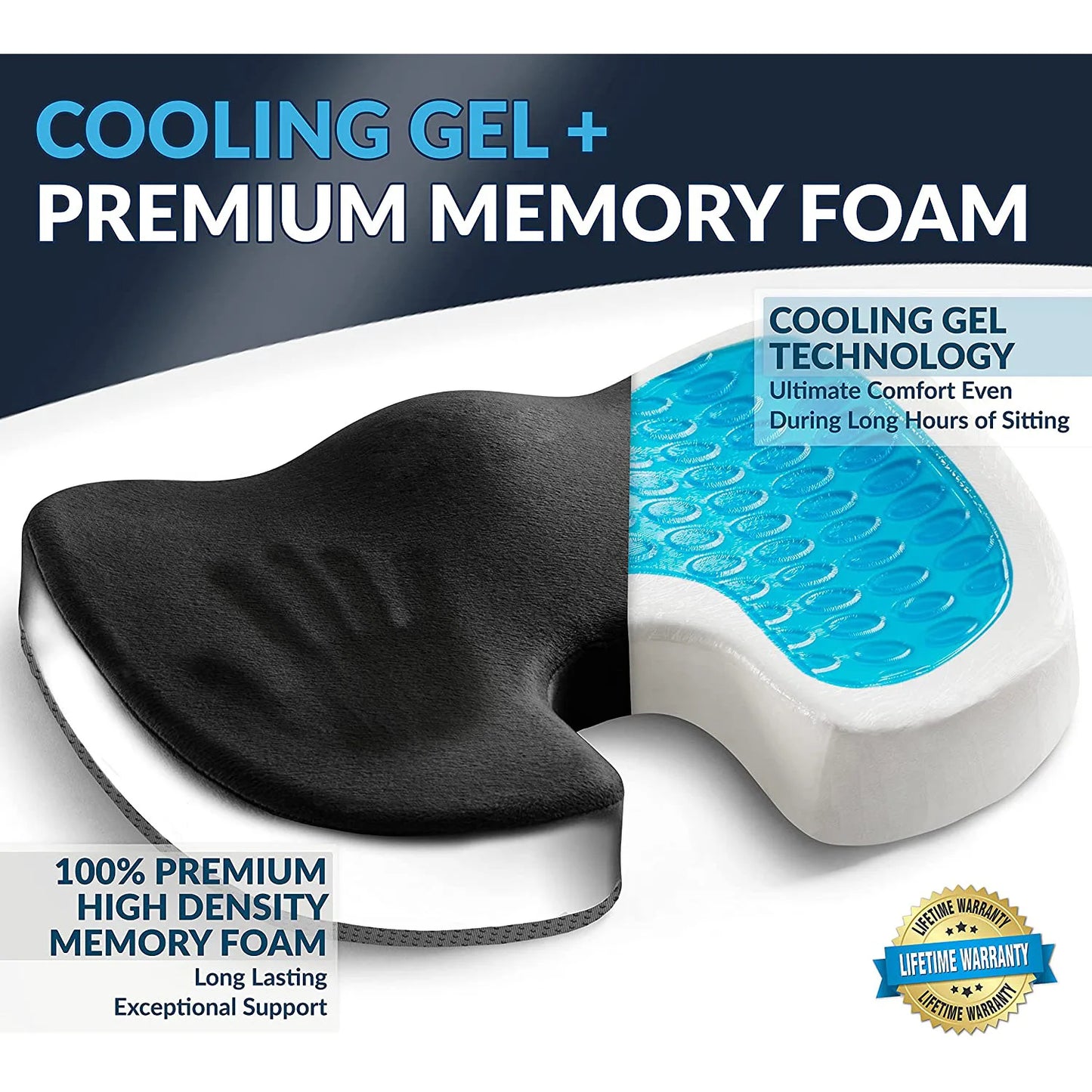 Coccyx Gel Cushion – Tailbone Support & Back Pain Relief