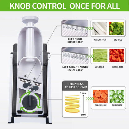 5-in-1 Safe Food Slicer & Grater